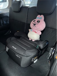 後部座席に設置したチャイルドシート